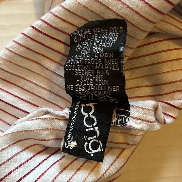 Billabong-medium-multicolor striped button up shirt. Front pocket - Picture 8 of 11